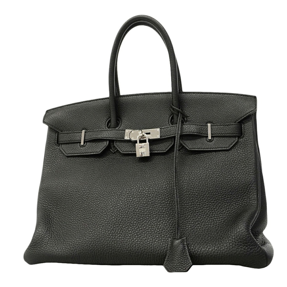Hermes Birkin 35 Togo Black Handbag (□Q stamp) - Women's